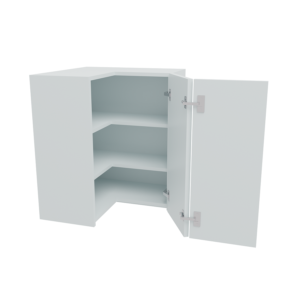 600 x 600mm True Handleless L-Shape Corner Wall Unit (Medium) Denia W