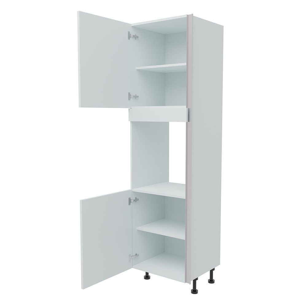 600mm True Handleless Tall Single Oven Housing - LH Hinge (High) Denia W