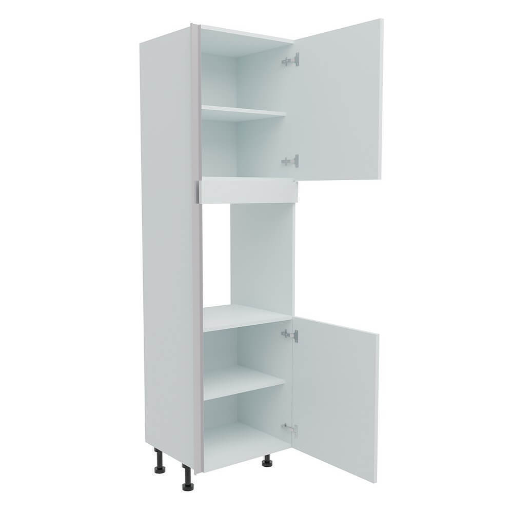 600mm True Handleless Tall Single Oven Housing - RH Hinge (High) Denia W