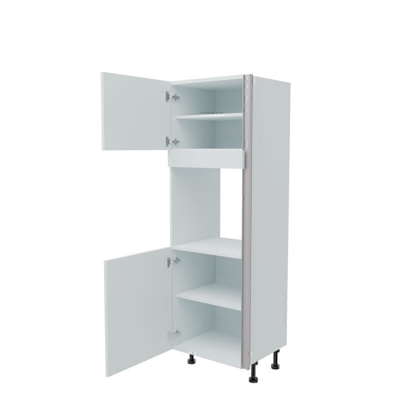 600mm True Handleless Tall Single Oven Housing - LH Hinge (Low) Denia W