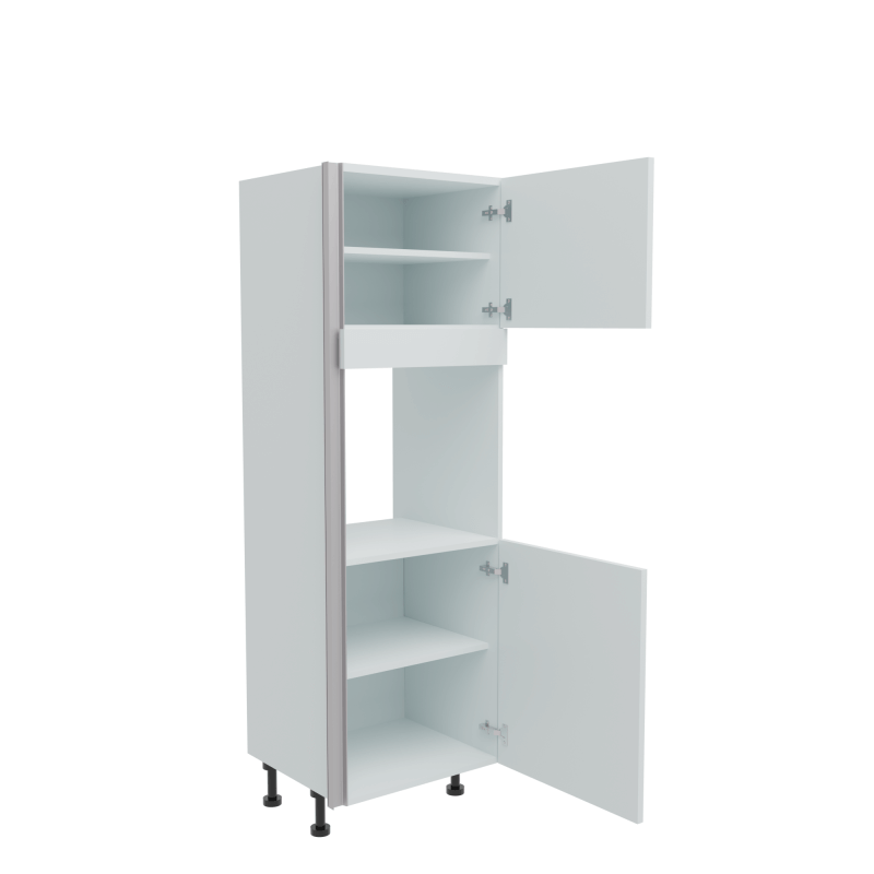 600mm True Handleless Tall Single Oven Housing - RH Hinge (Low) Denia W