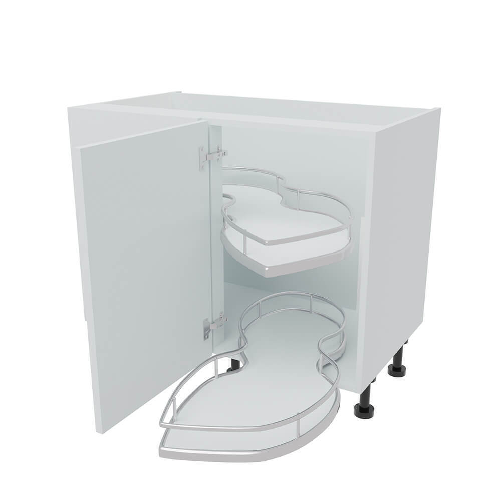 1000mm Highline Corner Base Unit - Corner Pull Out Shelving - 500mm Door (Left Blank) Ultimo W