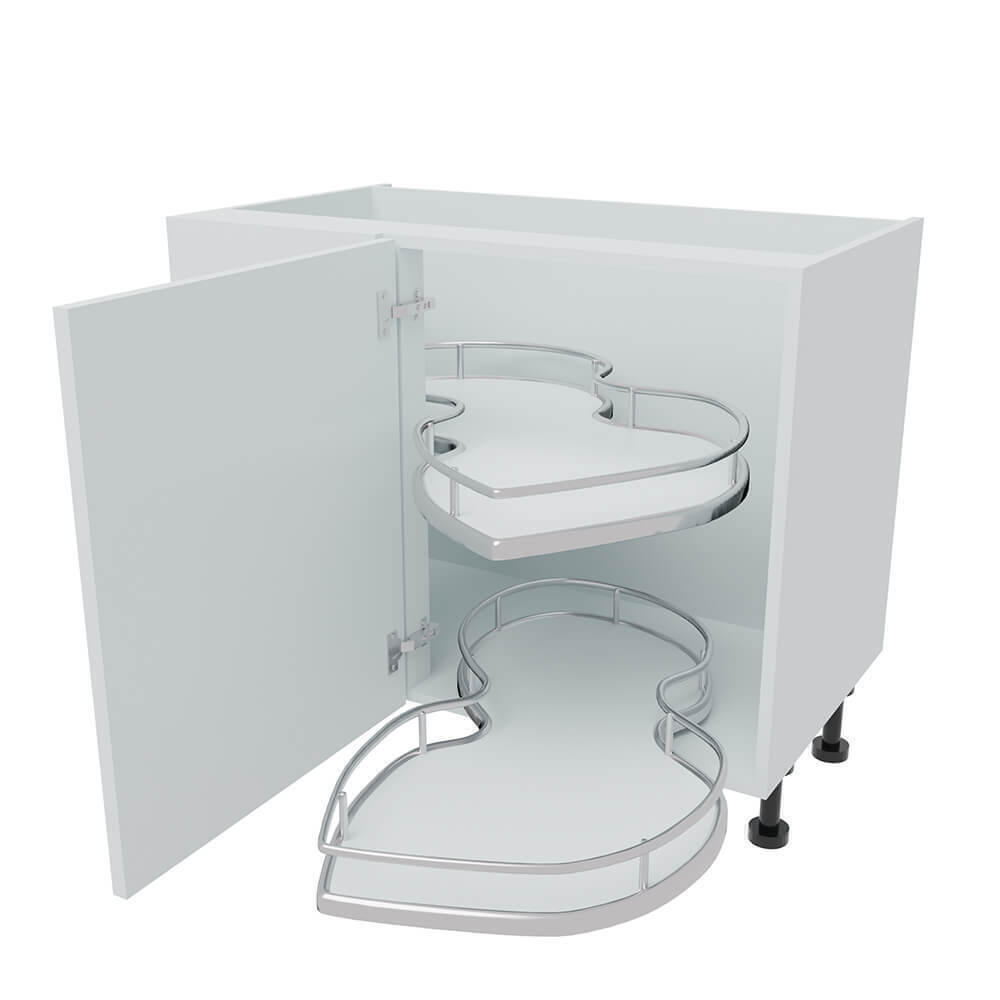 1000mm Highline Corner Base Unit - Corner Pull Out Shelving - 600mm Door (Left Blank) Ultimo W
