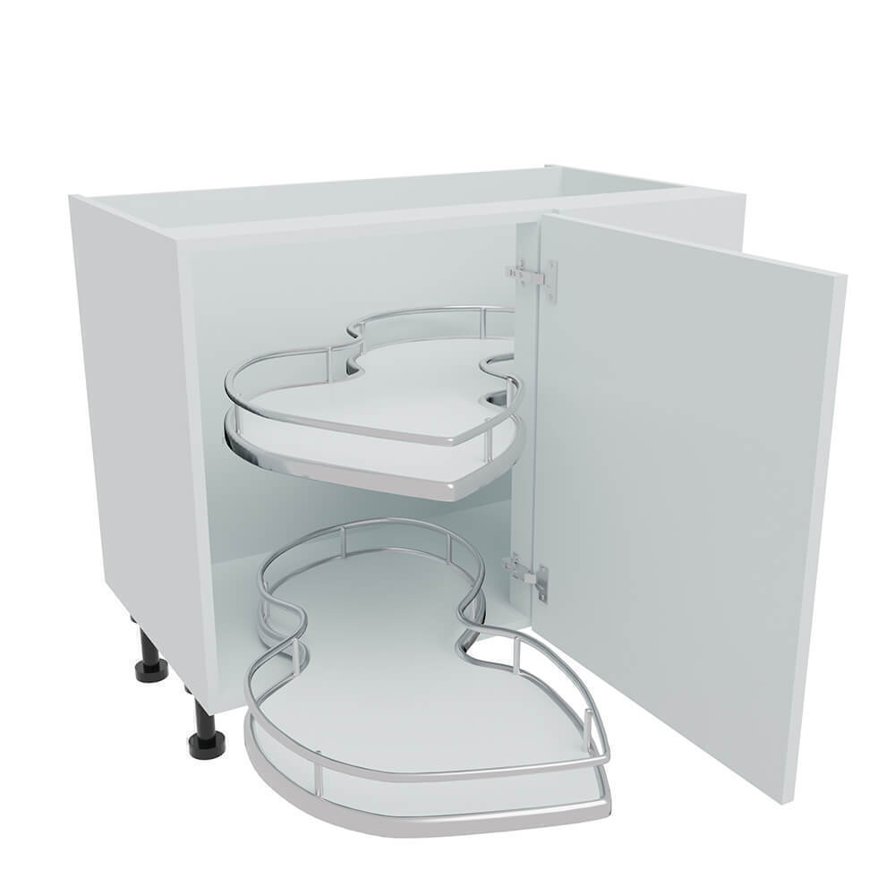1000mm Highline Corner Base Unit - Corner Pull Out Shelving - 600mm Door (Right Blank) Ultimo W
