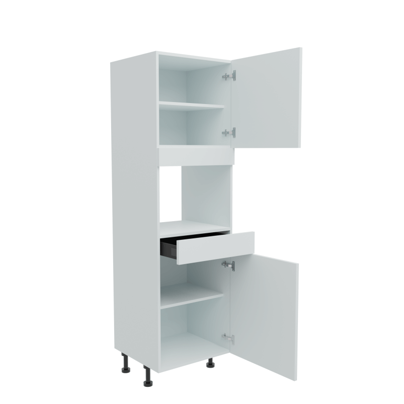600mm Tall Microwave Housing with Drawer & Doors (Medium) Ultimo W