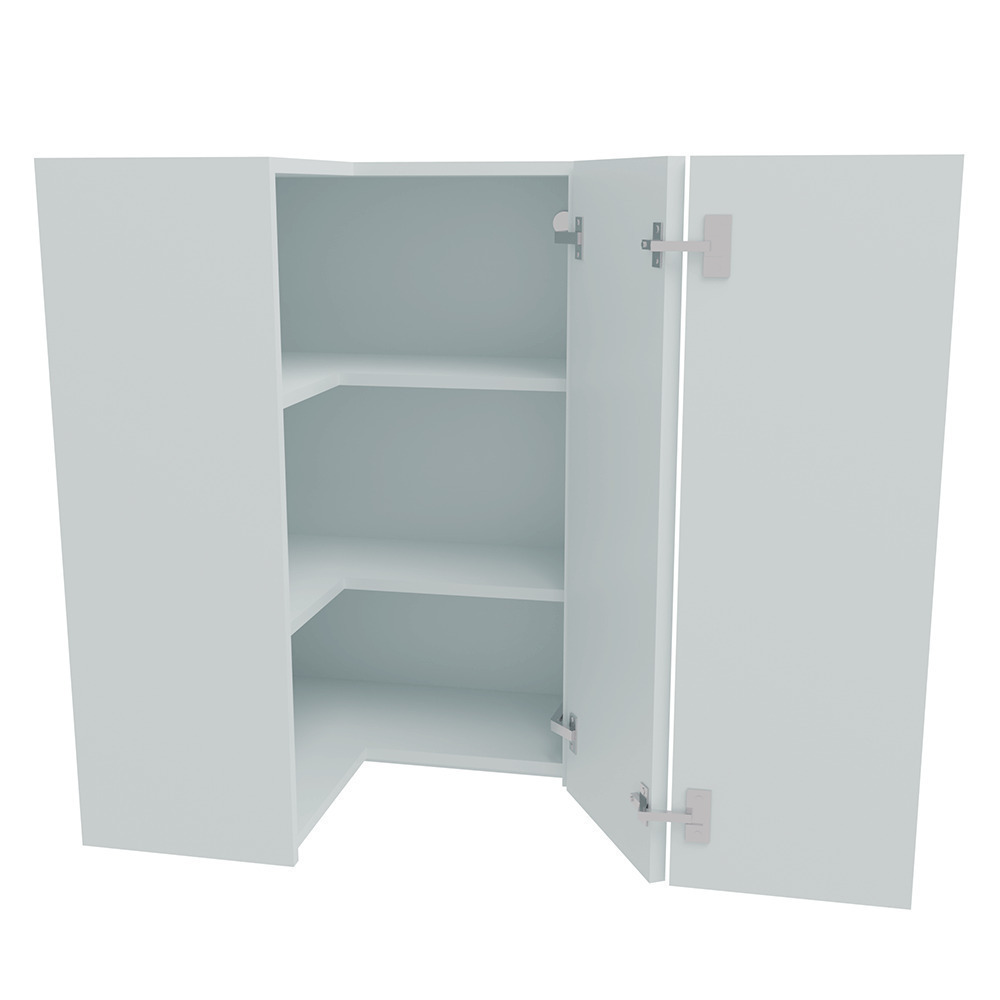 600 x 600mm True Handleless L-Shape Corner Wall Unit (High) Liscio W