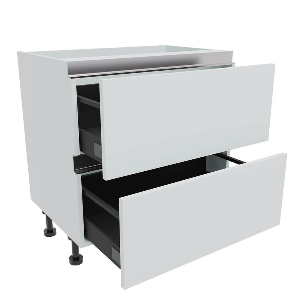 800mm True Handleless 2 Drawer Base Unit Denia W